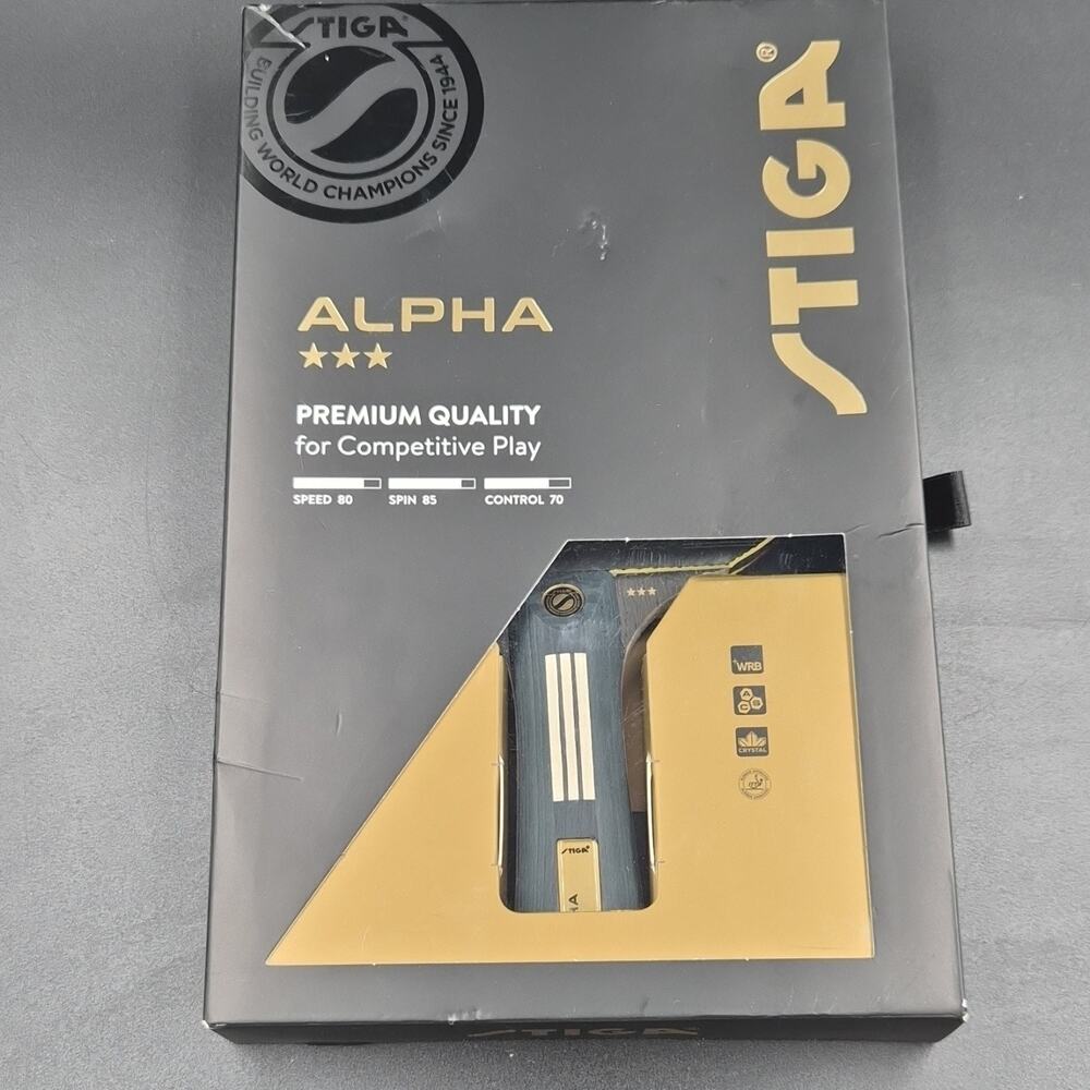 STIGA Alpha Table Tennis Paddle Premium Quality Designed for Competitive Play